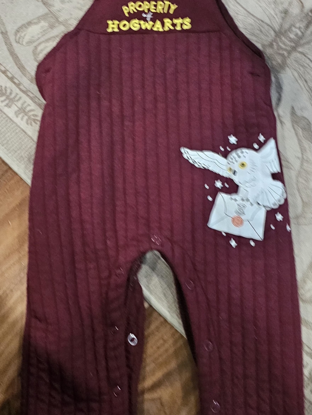 Harry Potter Burgundy Kids One-Piece Bodysuit - Property of Hogwarts